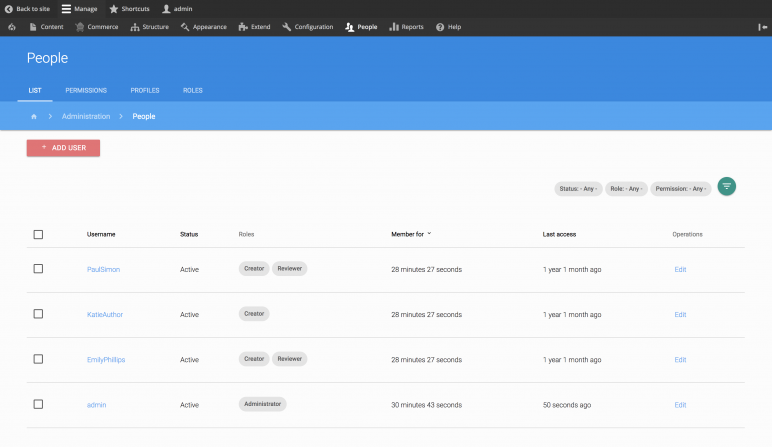 Material Admin Drupal 8 admin theme